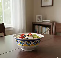 Floral Pattern Serving Bowl