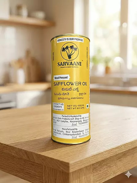 Wood Pressed Safflower Oil - 1L Tin