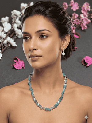 Ocean Mist: Tumbled Teal Gemstone Necklace