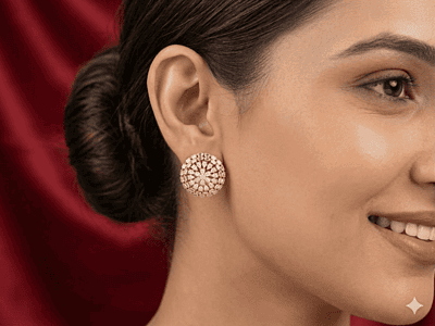 Exquisite Circular Mandala Stud Earrings Exquisite Circular Mandala Stud Earrings