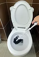 Black and White Double Sided Toilet Cleaning Brush