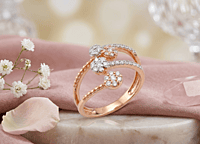 18 kt Celestial Bypass Rose Gold Ring
