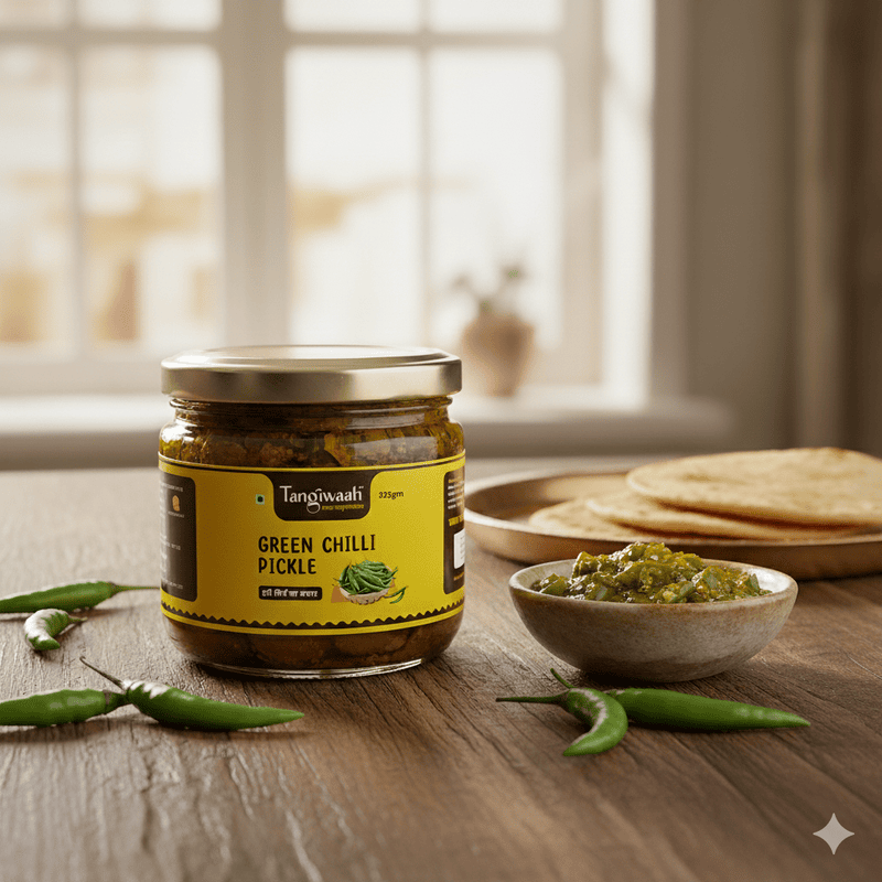 Tangiwaah Homemade Green Chilli Pickle – Spicy Hari Mirch Ka Achar