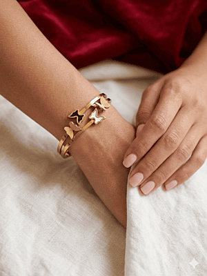 Fluttering Elegance: Multi-Tone Butterfly Bangle