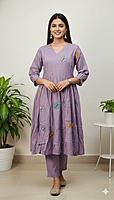 Mul Cotton Butterfly Frock Thistle