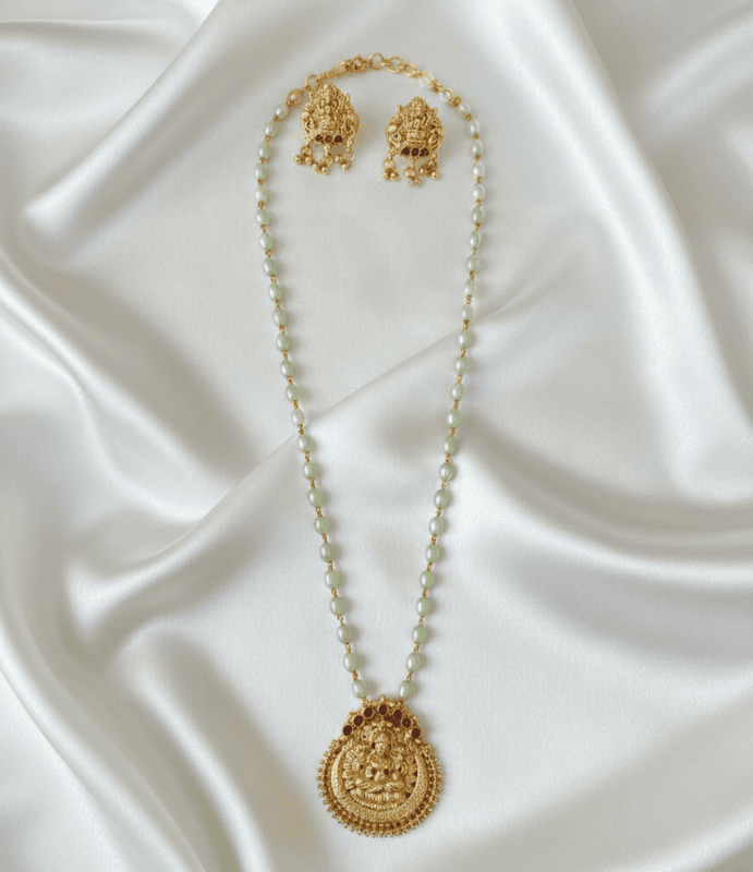 Lakshmi temple pendant jewellery set
