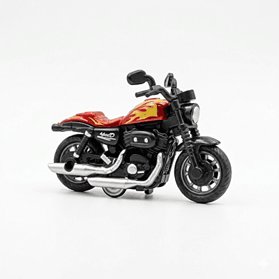 Metal & Plastic Alloy Model Racing Motorcycle Toy for Kids (Red)