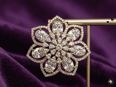 Elegant Floral Cluster Stud Earrings