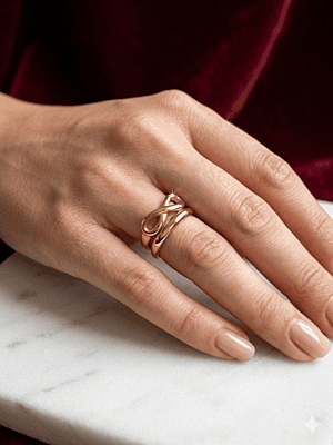 Double-Band Infinity & Dome Ring Double-Band Infinity & Dome Ring