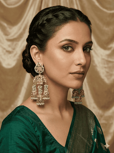 Mint Muse Triple Jhumka Drop Earrings Mint Muse Triple Jhumka Drop Earrings