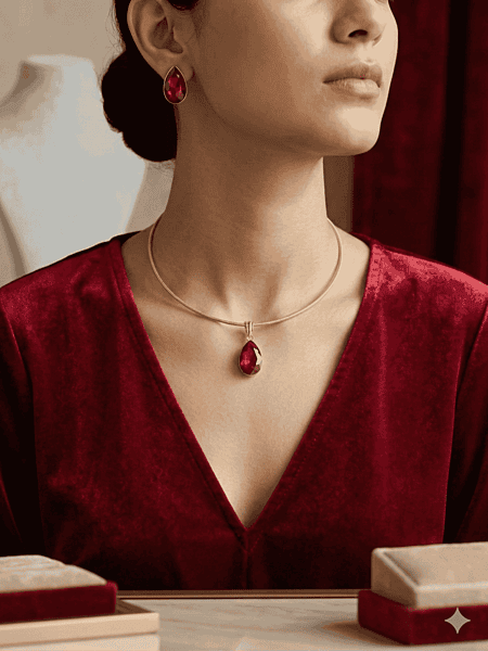 Teardrop Pendant & Earring Set Teardrop Pendant & Earring Set