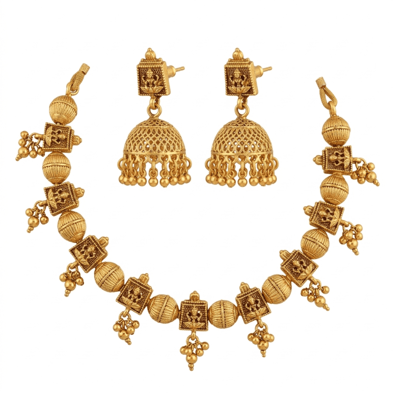 Temple Beaded Necklace Set