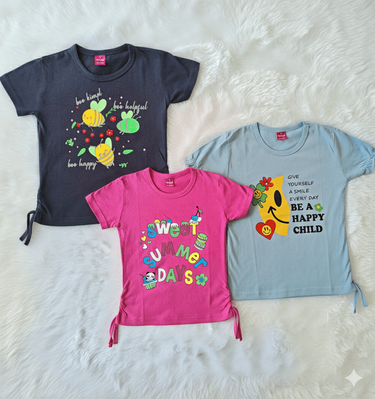 Girls T-shirt Combo of 3