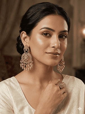 The "Regal Heritage" Kundan Chandbali