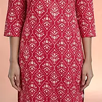 Cotton Printed Salwar Suit Set | Floral Print, 3-Piece Set