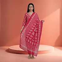 Cotton Printed Salwar Suit Set | Floral Print, 3-Piece Set