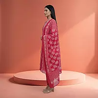 Cotton Printed Salwar Suit Set | Floral Print, 3-Piece Set