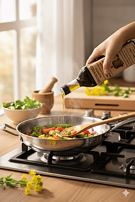 Wood press mustard oil