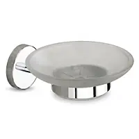 Glass Soap Dish Chrome