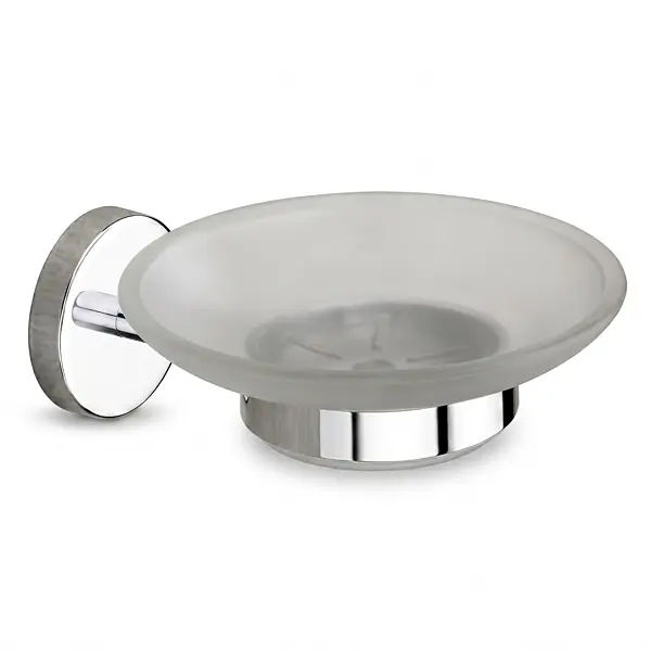 Glass Soap Dish Chrome