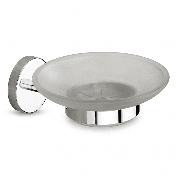 Glass Soap Dish Chrome