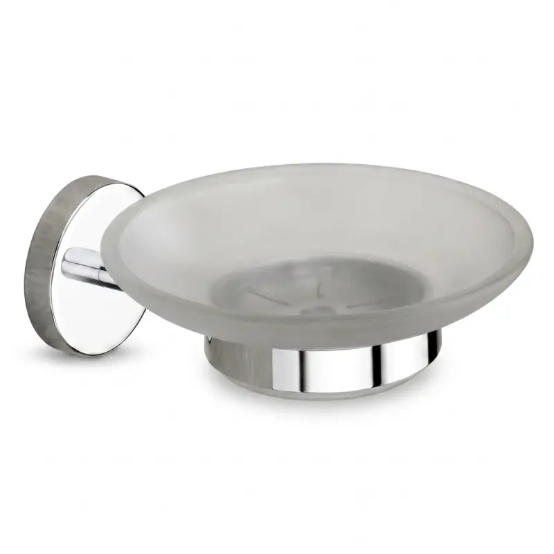 Glass Soap Dish Chrome