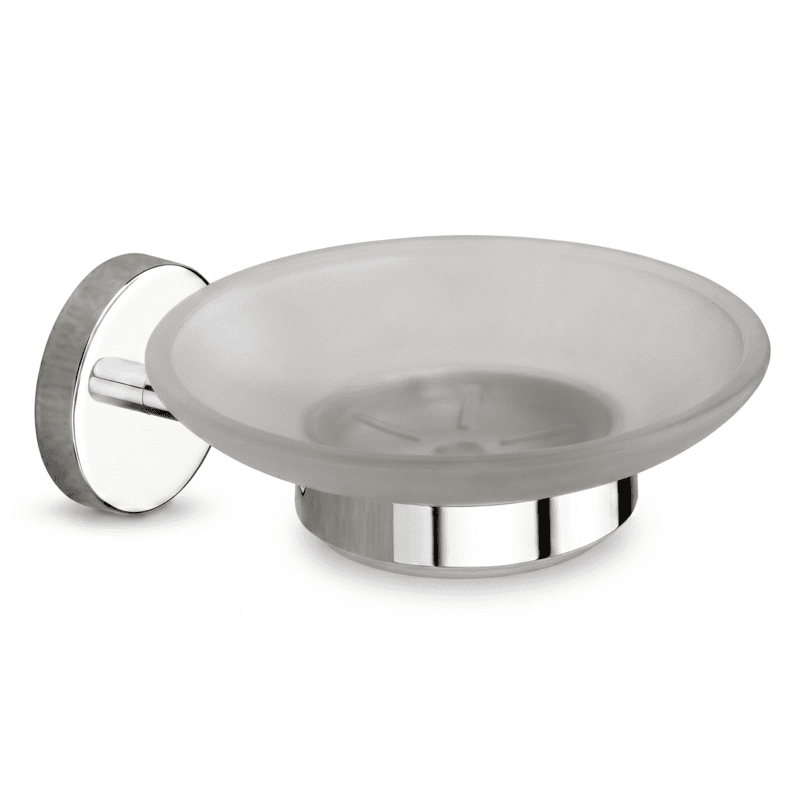 Glass Soap Dish Chrome