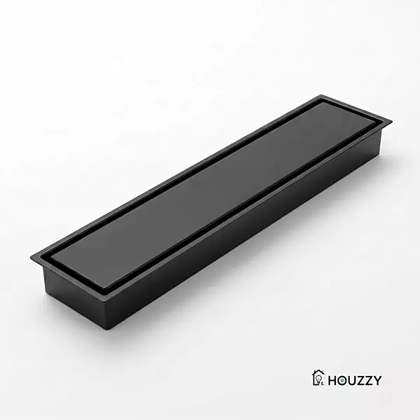 Tile/Marble Insert Shower Drain Channel SS-304 (Black)