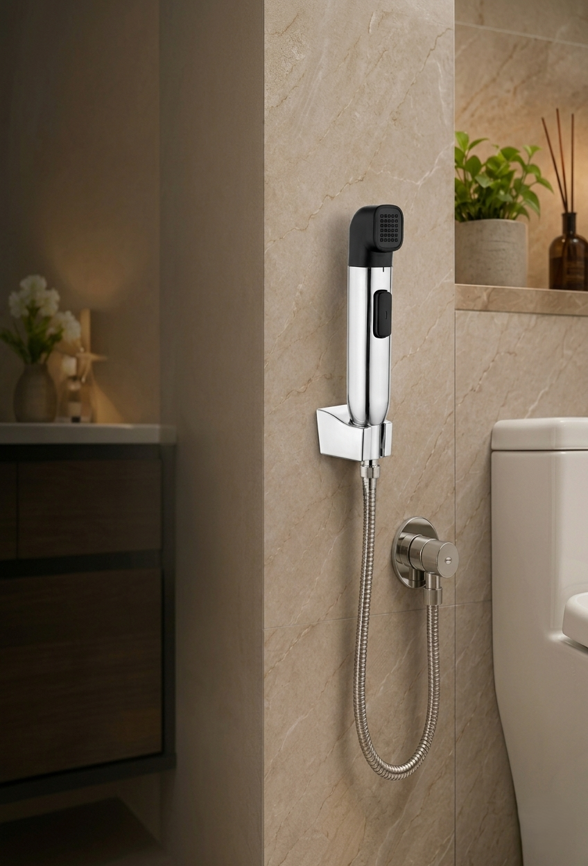 Looks (Black) Health Faucet (S.S. 304) – 1 Meter Chain Set