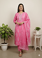 Cotton Three Piece Set Rose