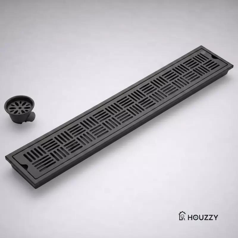 Capsule Shower Drain Channel SS-304 (Black)
