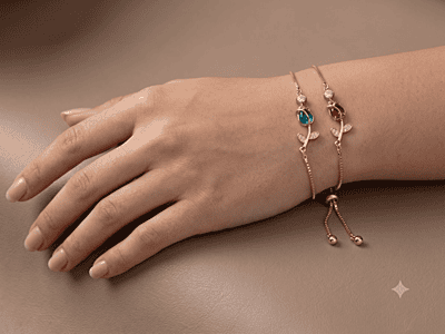 Luxury Gold Plated Tulip Motif Bracelet Luxury Gold Plated Tulip Motif Bracelet