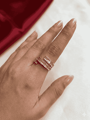 Gold Wrap Baguette Statement Ring Gold Wrap Baguette Statement Ring