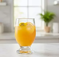 Set of 6 YERA PRIMA GALWAY ZEST Footed Glass Juice/Water