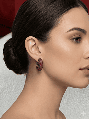 Dazzling Pave Hoop Earrings