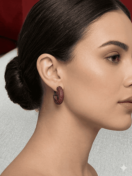 Dazzling Pave Hoop Earrings