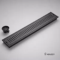 Vertical Shower Drain Channel SS-304 (Black)