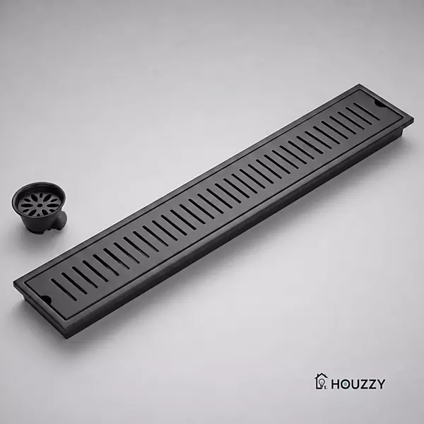 Vertical Shower Drain Channel SS-304 (Black)