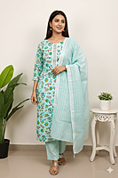 Cotton three piece set Green