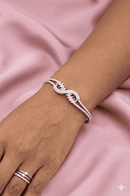 Sparkling Infinity Wave Marquise Bangle Sparkling Infinity Wave Marquise Bangle