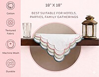 Nature Abani Scallop Edge Cloth Napkins-multi colour–set of 4-Reusable & Washable Table Napkins