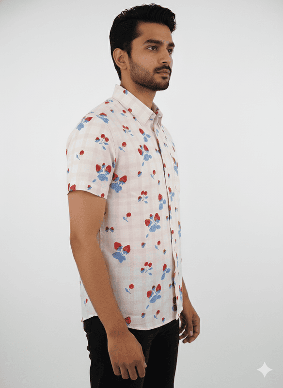 Men’s 100% Cotton Printed Shirt