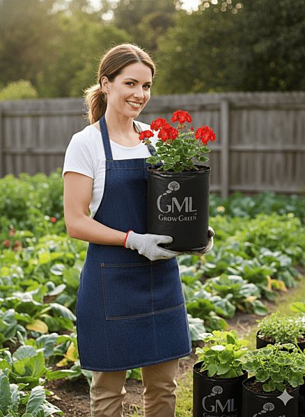 UV Stabilize Poly LDPE Grow Bag Back(Pack of 10, 16x16x30 cm)