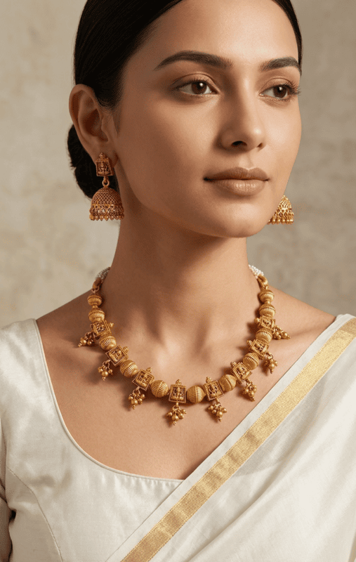 Temple Beaded Necklace Set