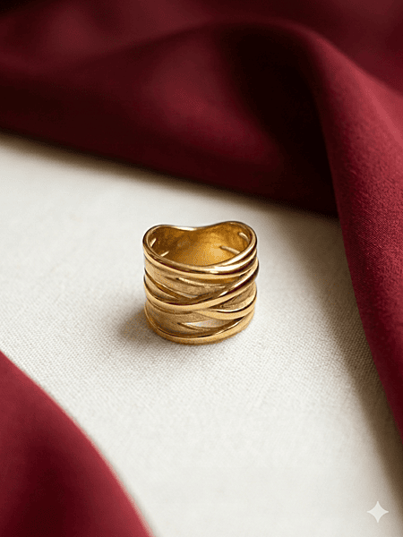 The Interwoven Gold Eternity Ring