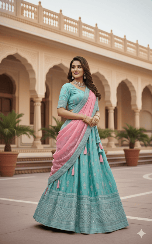 SLIDER Mirror Work Lehenga Choli Set D.4/5