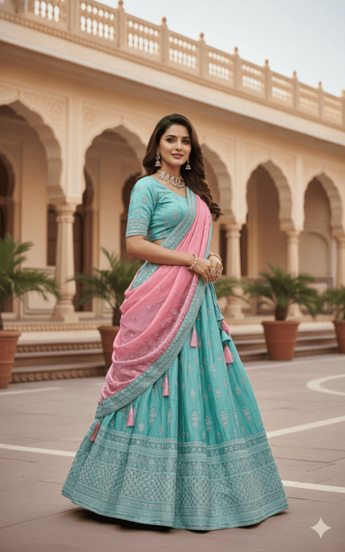 SLIDER Mirror Work Lehenga Choli Set D.4/5