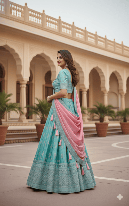 SLIDER Mirror Work Lehenga Choli Set D.4/5