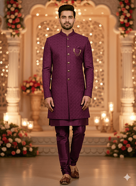 Sky Charm ā Light Blue 3-Piece Indo-Western Set D.IL039 B.1899