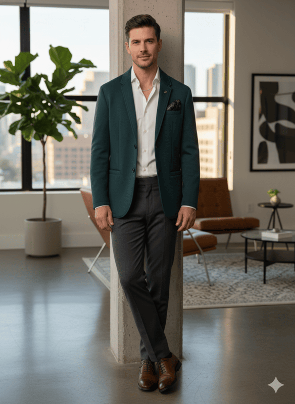 Elegant Dark Green Zara Blazer